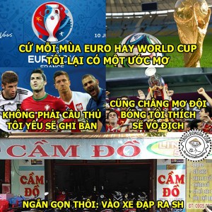 Ảnh chế nỗi lòng của dân cá độ bóng đá Euro 2016