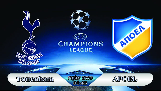 Soi kèo bóng đá APOEL vs Tottenham 01h45, ngày 27/9 Champions League