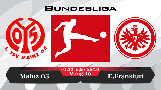 Soi kèo bóng đá Mainz 05 vs Eintracht Frankfurt 01h30, ngày 28/10 Bundesliga
