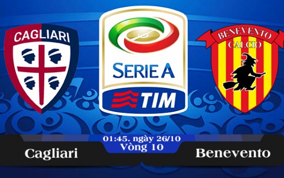 Soi kèo bóng đá Cagliari vs Benevento 01h45, ngày 26/10 Serie A