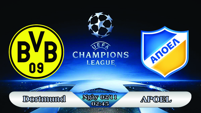Soi kèo bóng đá Dortmund vs APOEL 02h45, ngày 02/11 Champions League