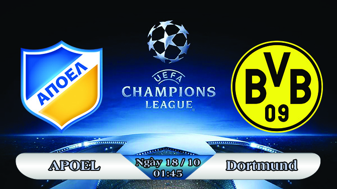 Soi kèo bóng đá APOEL vs Dortmund 01h45, ngày 18/10 Champions League