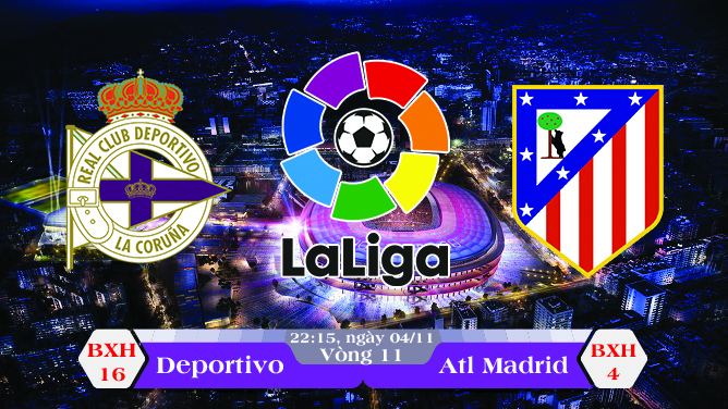 Soi kèo bóng đá Deportivo vs Atletico Madrid 22h15, ngày 04/11 La Liga